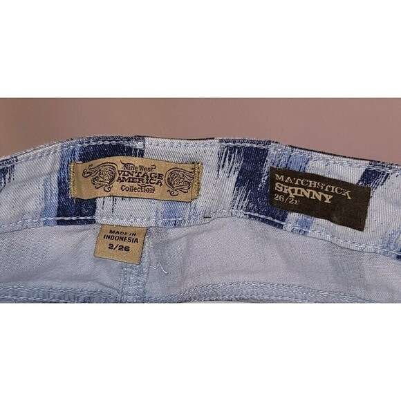 Nine West Vintage America Matchstick Skinny Brush Stroke Capri - Size 2 - Picture 8 of 9